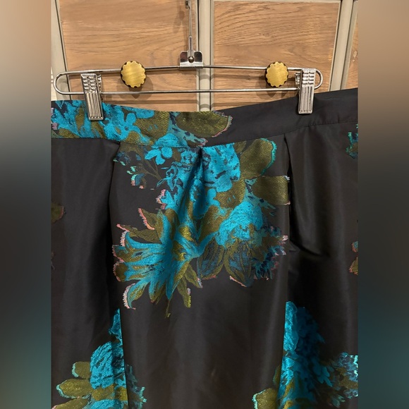 Anthropologie Maeve Ronette Jacquard Midi Skirt Winter Holiday Party Size 10 - Picture 5 of 10